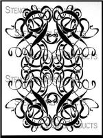Art Nouveau Stencil (L273) designed by Lizzie Mayne for StencilGirl 9 inch by 12 inch