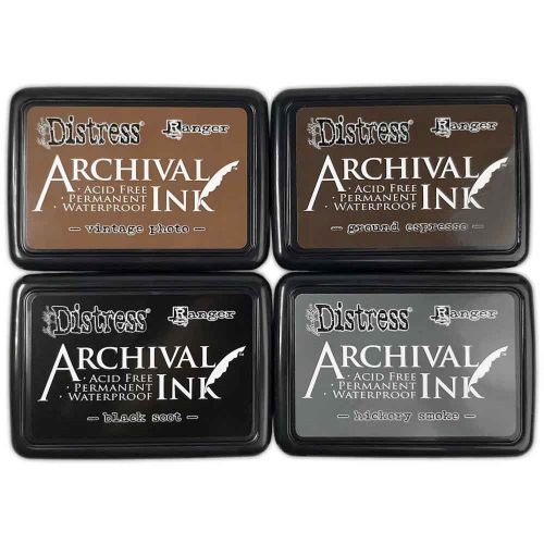 Basics Tim Holtz Distress *GB ONLY* Archival Ink Pad 4 pack stack (MPK77947)