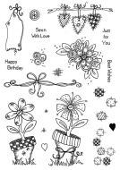 CS201D Floral Patchwork Hobby Art Stamps