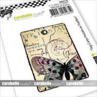 Tag carte postale au papillon small rubber stamp by Carabelle Studio (SMI0116)