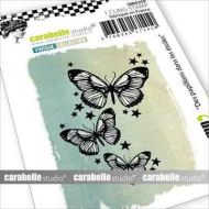 Des papillons dans les etoiles small Cling Rubber Stamp by Carabelle Studio (SMI0359)