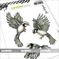 1 2 3 oiseaux by Sylvie Belgrand for Carabelle Studio (SA60593) Cling Stamp A6