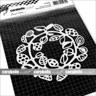 Mini leaves wreath by Birgit Koopsen for Carabelle Studio (MA60089) Mask A6