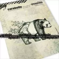 Origami Panda a7 unmounted rubber stamp by Carabelle Studio (una70143)