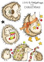 Christmas Hedgehugs (CS321D) Hobby Art Stamps