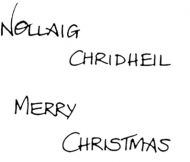 Crafty Stamps - Christmas Set - XM117S  (Merry Christmas, Gaelic 2)