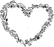 Crafty Stamps - Heart (floral - small) - RM102D