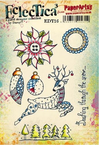 PaperArtsy - Darcy EDY16 A5 Cling Rubber Stamp Set