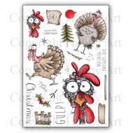 Daryl The Quirky Turkey Hobby Art Clear Stamp Set CS136D