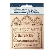 Decorative chips 14x14 cm - Sleeping Beauty quotes by Stamperia (SCB56)