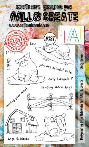 No. 287 Dirty Games Aall and Create A6 Stamp