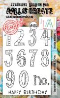 Doodled Numbers (No. 405) A6 sized stamp by Janet Klein for Aall and Create (AAL00405)