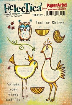 Lin Brown PaperArtsy A5 Cling Rubber Stamp Set 17 - ELB17