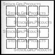 Grid Outline 4 by 4 designed by Mary Beth Shaw for Stencil Girl (6 inch by 6 inch)