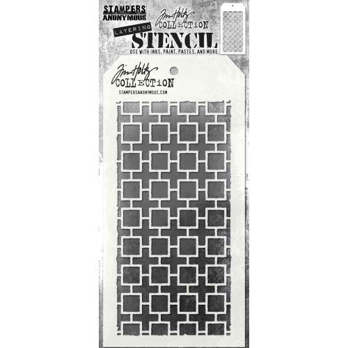 Linked Square - Layered Stencil Tim Holtz and Stampers Anonymous (THS157)