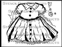 Loose Dress No. 2 Stencil (L193) designed by Sue Pelletier for StencilGirl (9 inch by 12 inch)