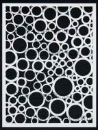 Random Circles Stencil (L071) designed by Mary Beth Shaw for Stencil Girl (9 inch by 12 inch)