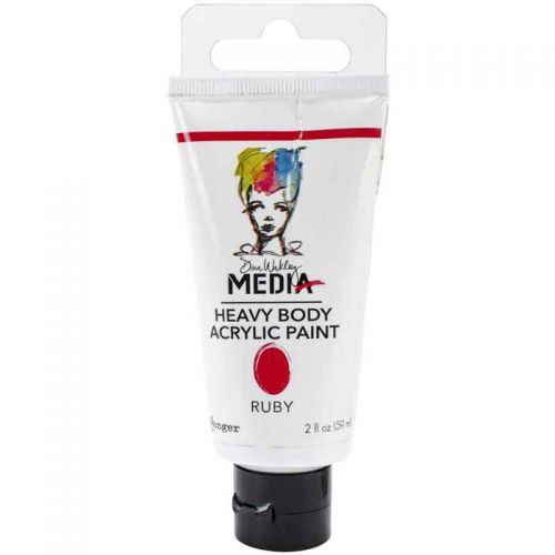 Ruby *GB ONLY* Dina Wakley Media Heavy Body Acrylic Paint 2oz