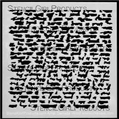 Scribbles 6 inch by 6 inch Stencil (S082) by Daniella Woolf for Stencil Girl