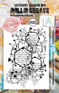 No. 383 Scripted Hexagons Aall and Create A7 Stamp
