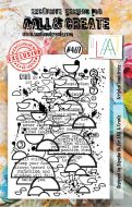 Scripted Semicircles No. 469 Bipasha BK Aall and Create A7 Stamp Set