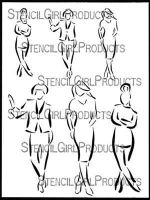 Sketchy Women with Attitude 9 inch by 12 inch Stencil (L586) by Carolyn Dube for StencilGirl