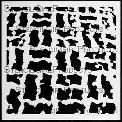 Snow Prints 6 inch by 6 inch Stencil (S121) by Daniella Woolf for Stencil Girl