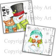 Snowman Bundle 2 x P6 Clear Stamps by Hobby Art (P6SNOW2)