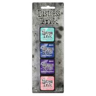 Tim Holtz Distress Mini Ink Pads *UK ONLY* Kit 17 - 4 Pack by Ranger (TDPK79125)