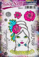 Tracy Scott TS017 (Was ETS17) PaperArtsy Cling Rubber Stamp Set