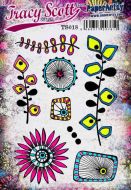 Tracy Scott TS018 (Was ETS18) PaperArtsy Cling Rubber Stamp Set