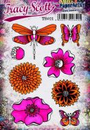 Tracy Scott TS021 (Was ETS21) PaperArtsy Cling Rubber Stamp Set