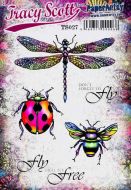 Tracy Scott TS027 (Was ETS27) PaperArtsy Cling Rubber Stamp Set
