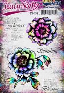Tracy Scott TS031 (Was ETS31) PaperArtsy Cling Rubber Stamp Set