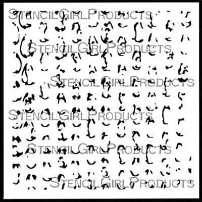 Trident Invert 6 inch by 6 inch Stencil (S148) by Daniella Woolf for Stencil Girl