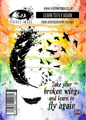 Learn To Fly stamp set feather birds