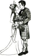 Crafty Stamps - Scottish Wedding Couple 4 Small - WD164M
