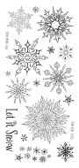 Winters Snowflakes DL Hobby Art Stamp Set (CS105D)