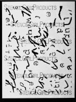 Word Play 9 inch by 12 inch Stencil (L134) by Daniella Woolf for Stencil Girl