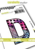 Alphabet Stamp Carabelle Studio Letter D Cling White Rubber 5cm (SMI0246)
