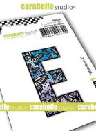 Alphabet Stamp Carabelle Studio Letter E Cling White Rubber 5cm (SMI0247)