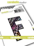 Alphabet Stamp Carabelle Studio Letter F Cling White Rubber 5cm (SMI0248)