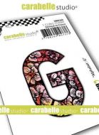 Alphabet Stamp Carabelle Studio Letter G Cling White Rubber 5cm (SMI0249)