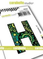 Alphabet Stamp Carabelle Studio Letter H Cling White Rubber 5cm (SMI0250)