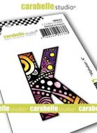 Alphabet Stamp Carabelle Studio Letter K Cling White Rubber 5cm (SMI0253)