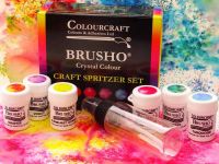 Brusho *UK ONLY* (6 x 15g pots) and a spray