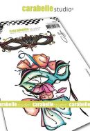 Carabelle Studio - Cling Stamp A6 - Venetian Masks by Soizic (SA60491)