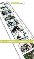 Carabelle Studio - Cling Stamp Edge - 8 labels - Of men and animals (SED0039)