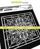 Carabelle Studio - Mask square 6 inch - Floral stained glass by Birgit Koopsen (MACA60003)