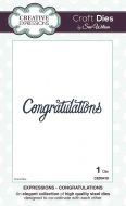 Creative Expressions Sue Wilson Craft Die Expressions - Congratulations (CED5418)